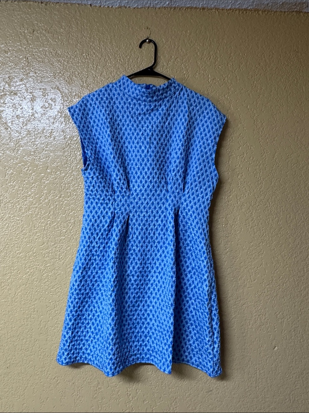 SHEIN Blue Textured Midi Dress